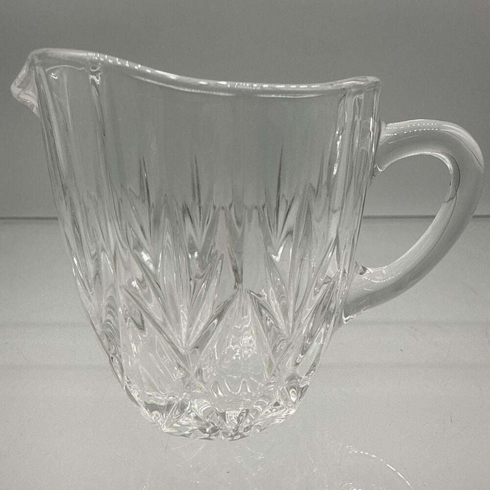 Small RCR Creamer Milk jug Royal Crystal Rock, Italy, clear cut glass